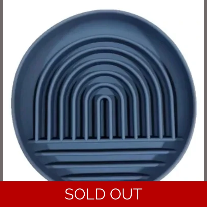 product Image for Parallax Hide & Lick Pet Bowl 25cm x 14cm x 4cm Navy